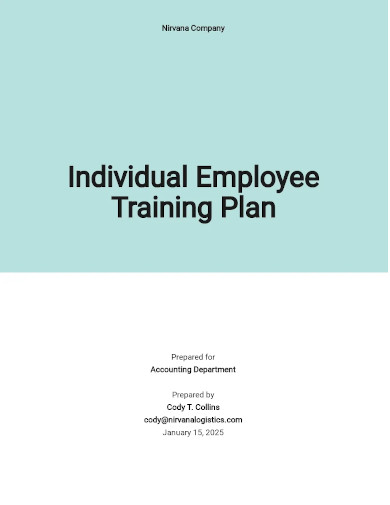 individual employee training plan