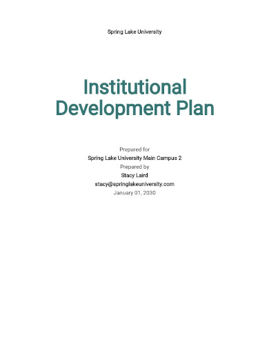 institutional development plan
