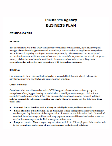 insurance agency business plan