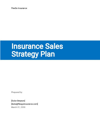insurance sales strategy plan