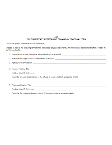 job promotion proposal form