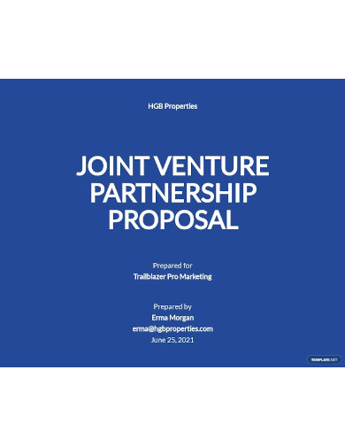 joint venture partnership proposal