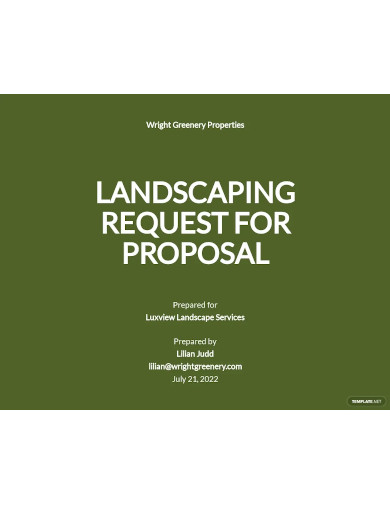 landscaping request for proposal
