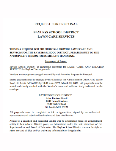 lawn care services proposal