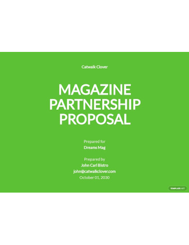 magazine partnership proposal