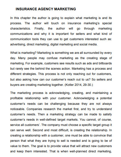 marketing communication plan for insurance agency