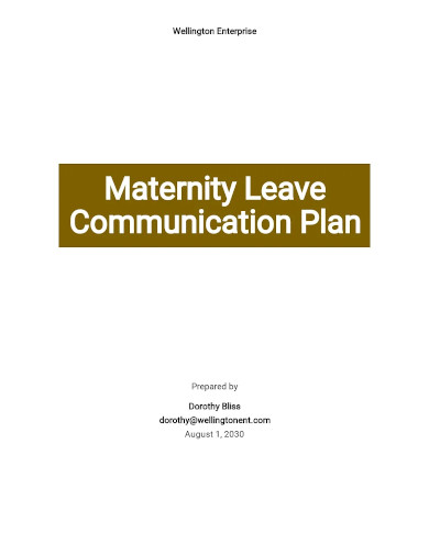 maternity leave communication plan