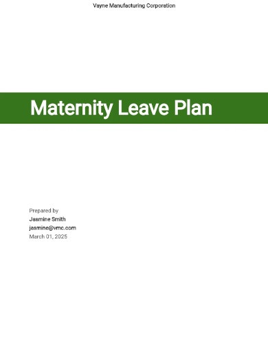 maternity leave plan