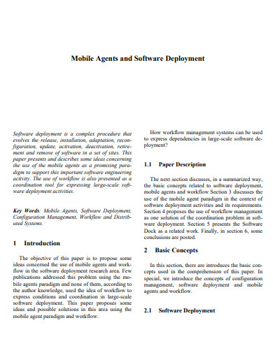mobile agents and software deployment plan