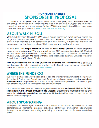 nonprofit partner sponsorship proposal