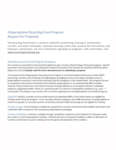 nonprofit partnership grant proposal