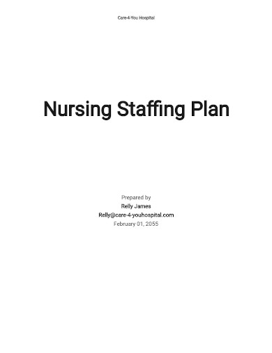 nursing staffing plan