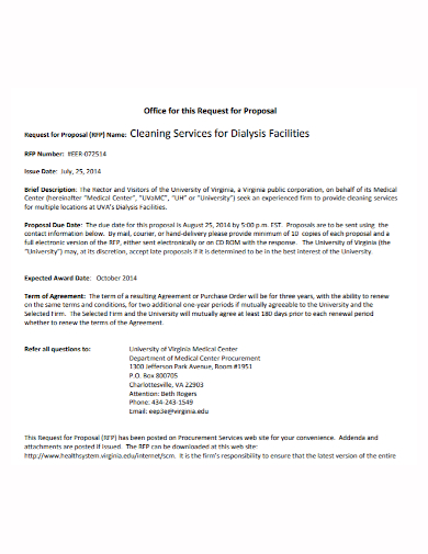 office cleaning facility proposal
