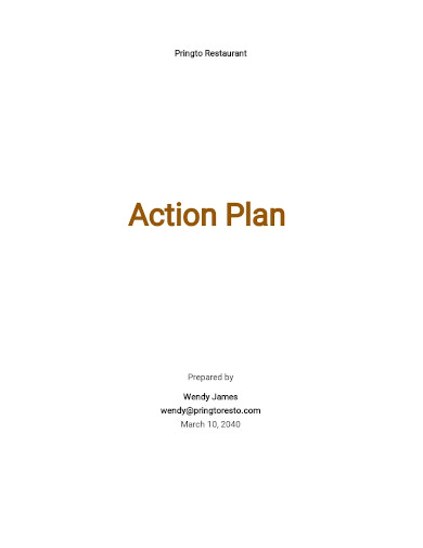 one page strategic action plan