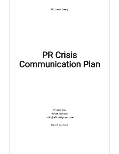 pr crisis communication plan