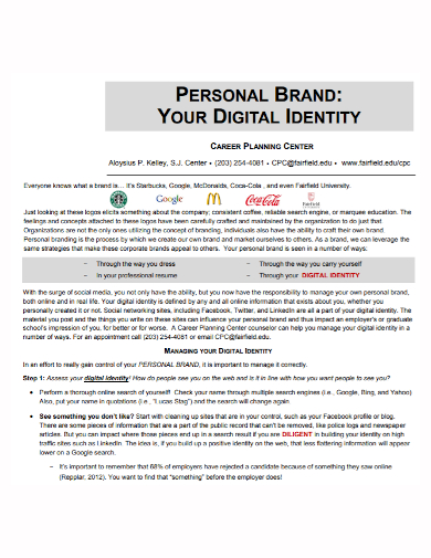 personal brand career plan