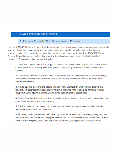 physical security development plan