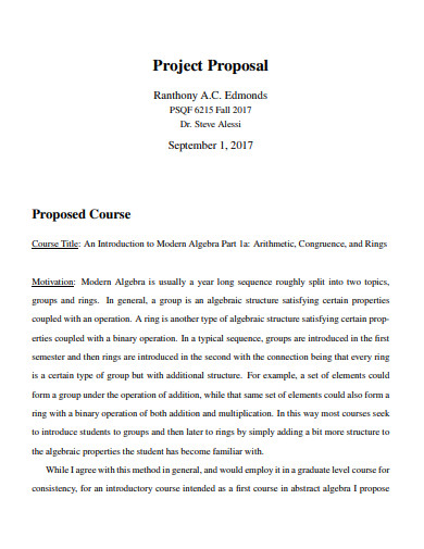 printable course project proposal