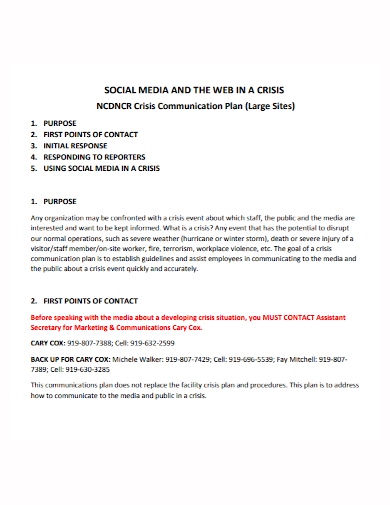 printable social media crisis communication plan