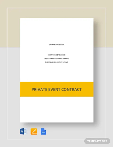 private event contract template