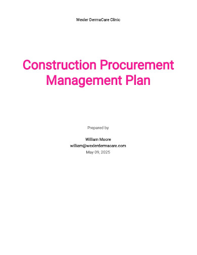 procurement management plan