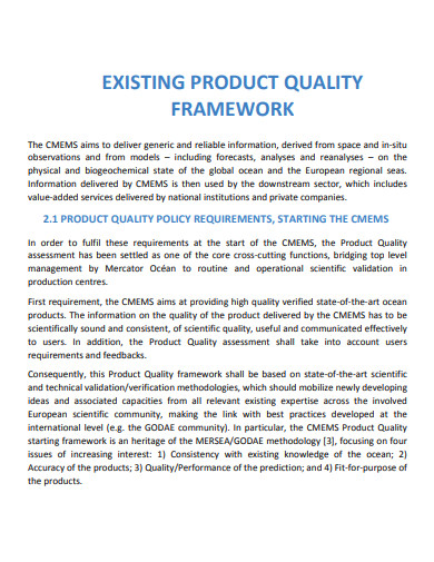 product quality strategic plan
