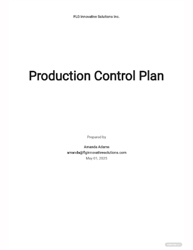 production control plan template