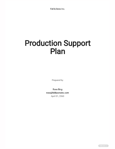 production support plan template