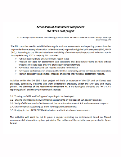 project assessment action plan