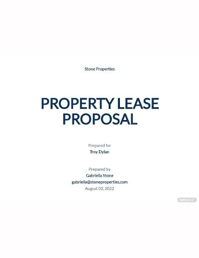 property lease proposal template