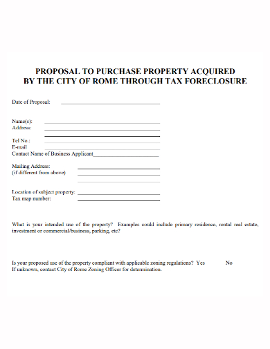 property purchase proposal form