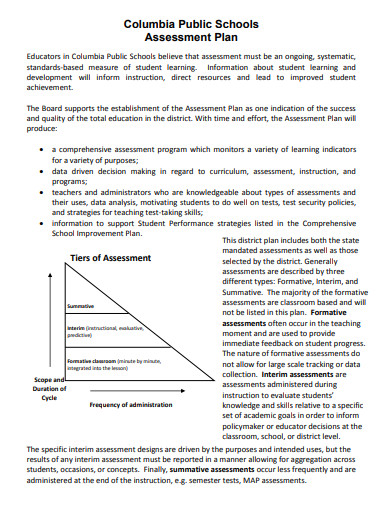 public school assessment plan