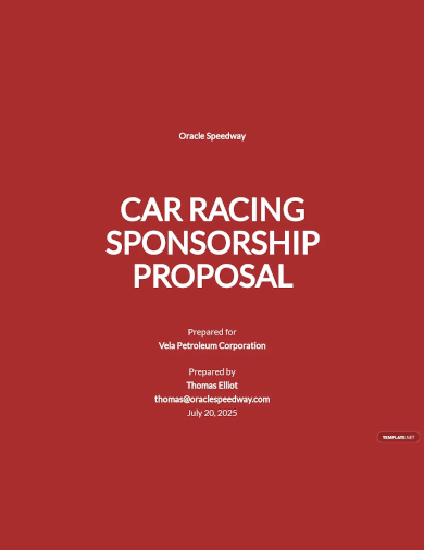 racing sponsorship proposal template