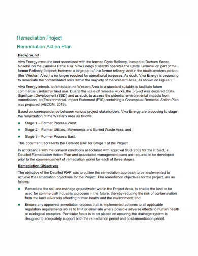 remediation project action plan