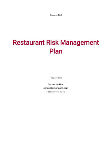 restaurant risk management plan1