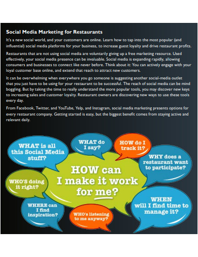 restaurant social media marketing action plan
