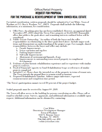 retail property purchase proposal
