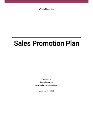 sales promotion plan
