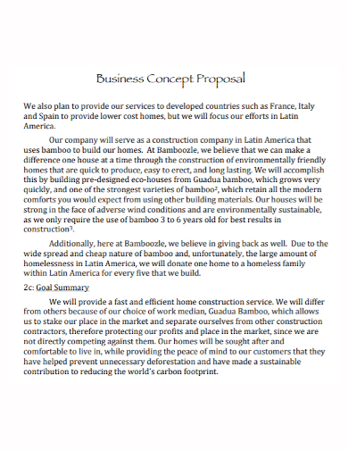 sample business concept proposal
