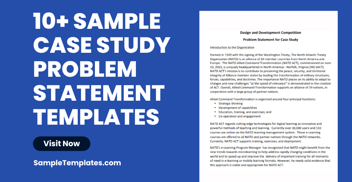 sample case study problem statement templates