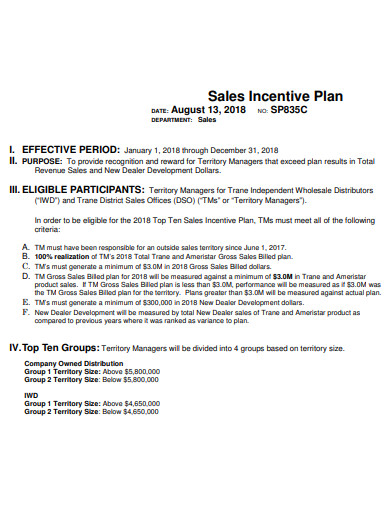 sample commercial sales plan