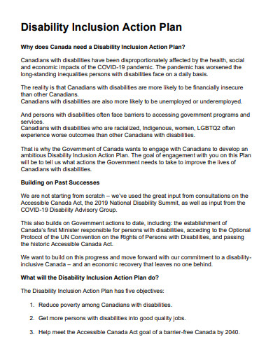 sample disability inclusion action plan
