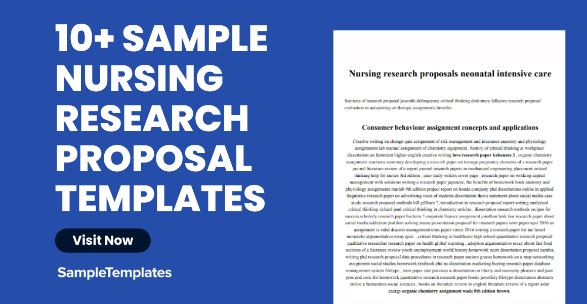 sample nursing research proposal templates