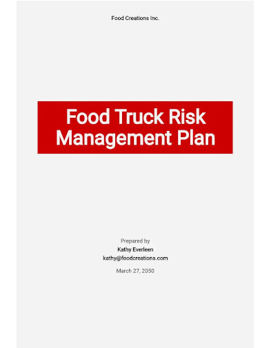 sample restaurant risk management plans