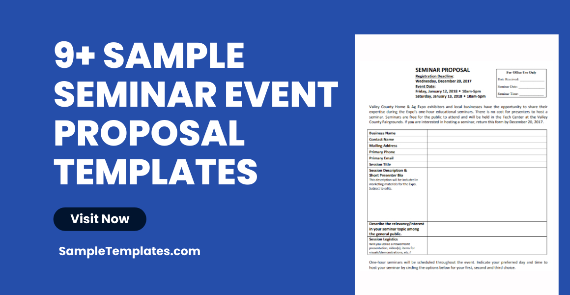 Sample Seminar Event Proposal Templates