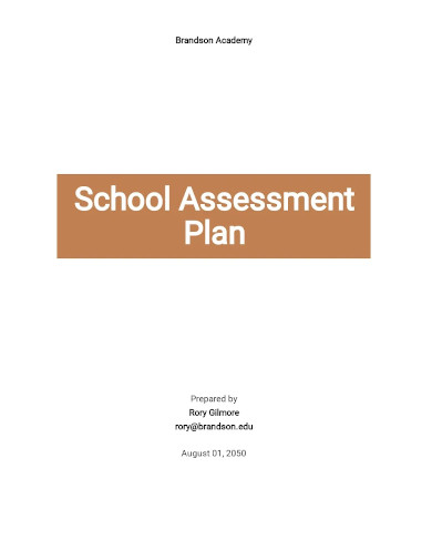 school assessment plan