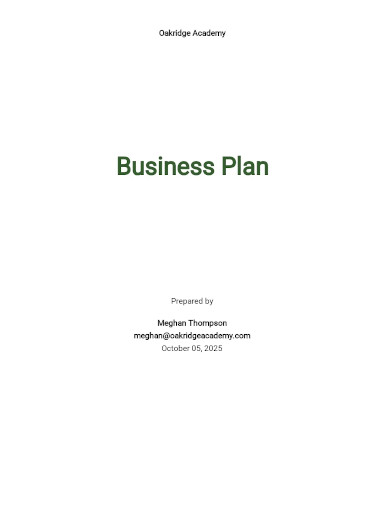 school business plan