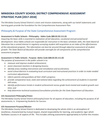 school comprehensive assessment plan