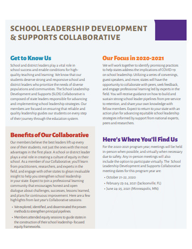 school leadership development collaborative plan