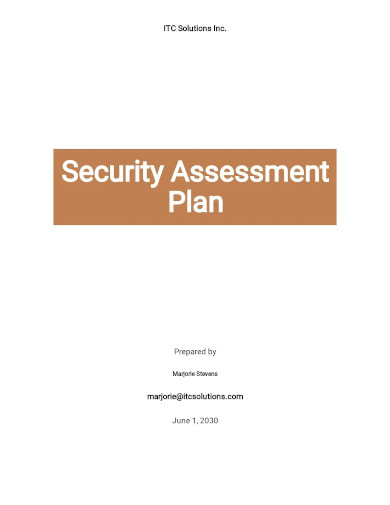 security assessment plan